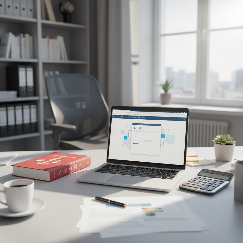 Bureau avec le portail SIPSI et le code du travail français.