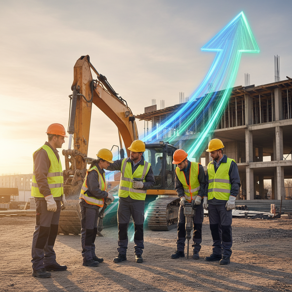 Intérimaires en formation sur un chantier, évoluant grâce aux aides FASTT.